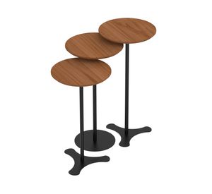 Set 3 mesas laterales redondas Orb negro/beige