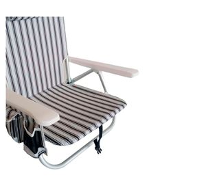 Silla playa Cool plus rayas blanco/negro