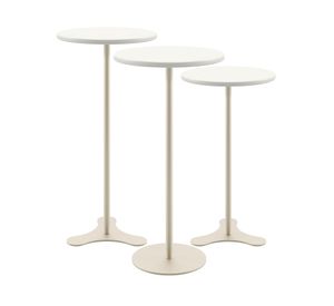 Set 3 mesas laterales redondas Orb off white