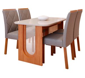 Comedor Valentina 1.3 + 4 sillas Fernanda