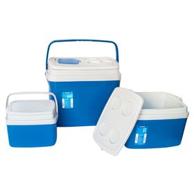 Cooler 32 litros + cooler 12 litros + cooler 5 litros azul Live Sport