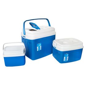 Cooler 32 litros + cooler 12 litros + cooler 5 litros azul Live Sport