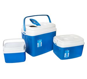 Cooler 32 litros + cooler 12 litros + cooler 5 litros azul Live Sport