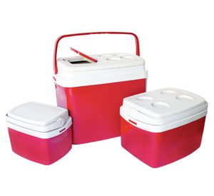 Cooler 32 litros + cooler 12 litros + cooler 5 litros rojo Live Sport