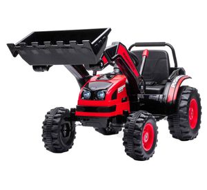 Retroexcadora a batería HL389- RJ rojo Kidscool