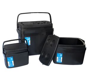 Cooler 32 litros + cooler 12 litros + cooler 5 litros negro Live Sport