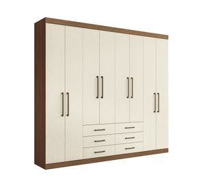 Clóset 8 puertas Master 8.6 Jar jatoba/areia 217.6x238.8x46.3 cm