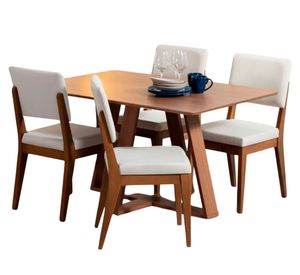 Juego de comedor 4 personas rectangular Avena