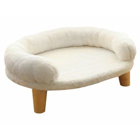 Cama sofá mascota 21x50x38 cm S blanco