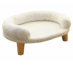 Cama sofá mascota 21x50x38 cm S blanco