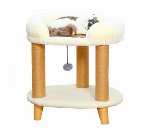 Rascador/cama gato 54x38x21 cm blanco