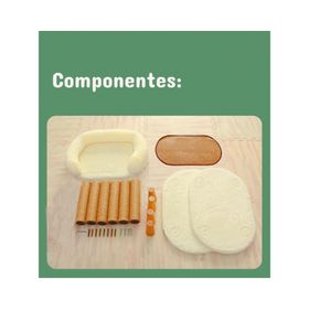 Rascador/cama gato 54x38x21 cm blanco