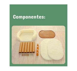 Rascador/cama gato 54x38x21 cm blanco