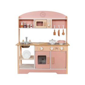 Cocina Montessori W10C573G rosado + accesorios