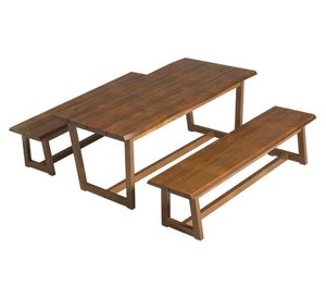 Comedor madera Myrtos banca recta