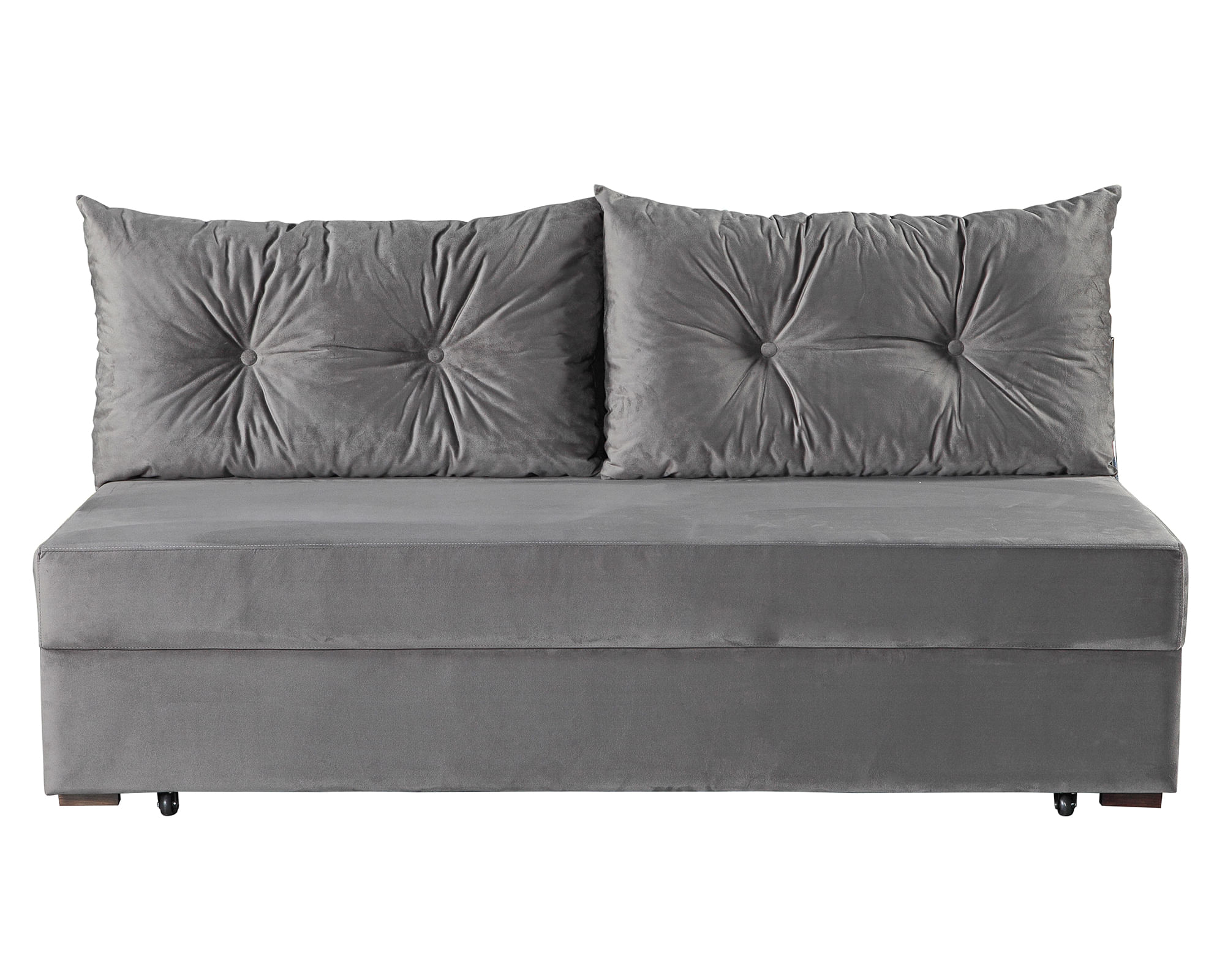 Decocasa Sofá cama San Francisco felpa/velvet gris