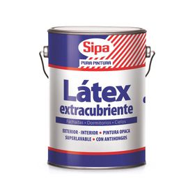 Látex 1 galón Extracubriente blanco mate Sipa