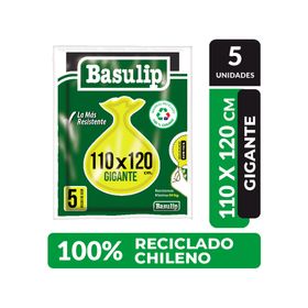 Bolsa para basura extra grande 110x120 cm 5 unidades