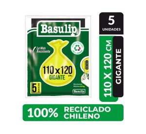 Bolsa para basura extra grande 110x120 cm 5 unidades