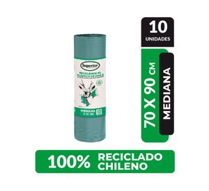 Bolsa basura en rollo 70 x 90 cm superior.