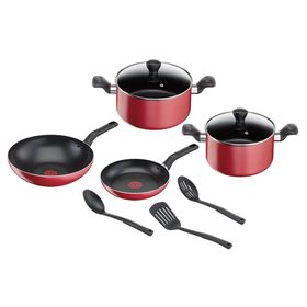 Batería 9 piezas B243S985 rojo Tefal.