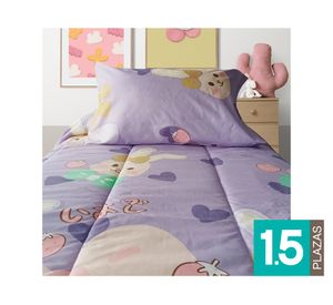 Plumón Babsy morado 1.5 plazas