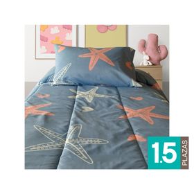 Plumón Starfish celeste 1.5 plazas