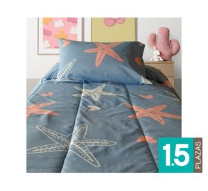 Plumón Starfish celeste 1.5 plazas