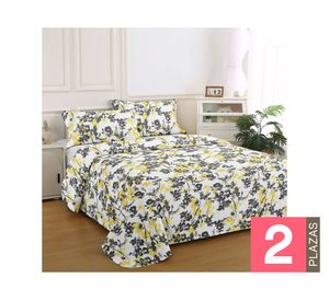 Quilt Bruselas amarillo 2 plazas
