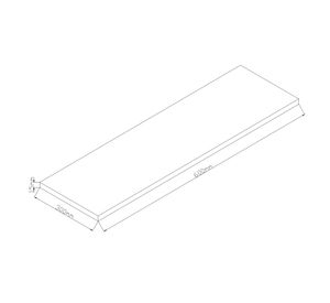 Repisa Flotante blanco 60 cm