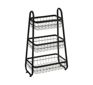 Carro organizador 3 pisos negro