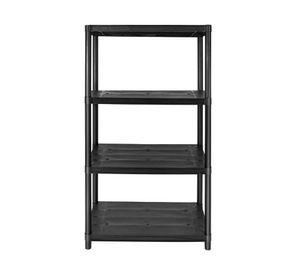 Repisa 4 niveles negro 130x71x38 cm
