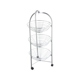 Carro organizador 3 pisos redondo silver