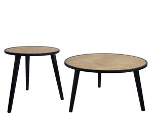 Set mesa centro Olani negro/natural 2 piezas