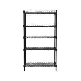 Repisa 5 Niveles negro 160x60x35 cm