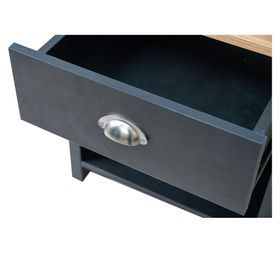 Velador 1 cajón black