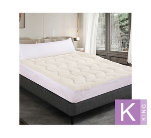 Topper colchón Sherpa beige king