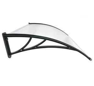 Alero listo protección policarbonato transparente Curvo 100x105 cm