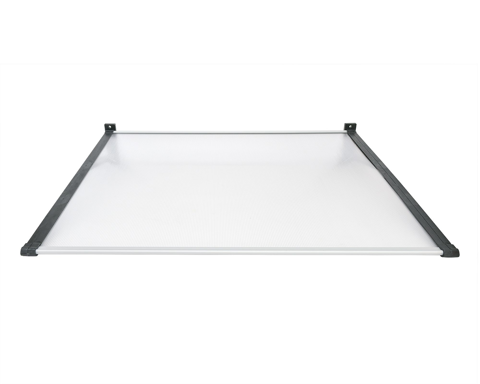 Alero listo protección policarbonato transparente Recto 100x120 cm