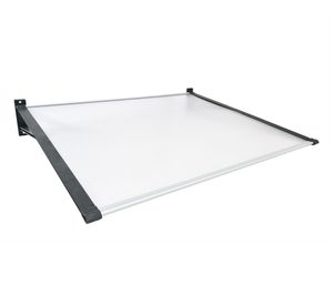 Alero listo protección policarbonato transparente Recto 100x120 cm