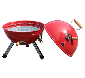 Parrilla a carbón portátil rojo
