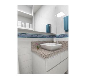 Cerámica para muro Peces tropical azul 8.5x33 cm 1 ml