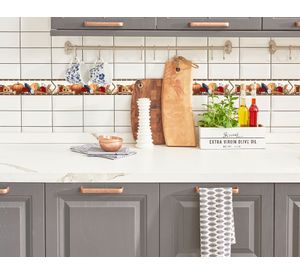 Pack listel Cocina Huerto diseño 8.5x33 cm 3 un.