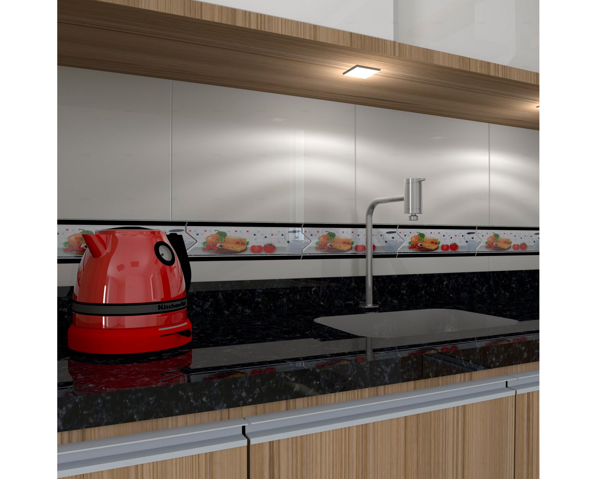 Listel Cerámico 8.5x33 cm Cocina Decoralia