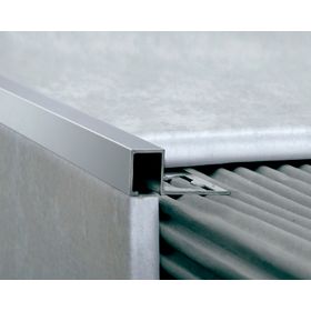 Guardacanto 10 x 10 mm x 2.5 m Quadra cromo mate