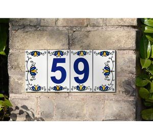 Terminal número cerámico diseño 15x7.5 cm