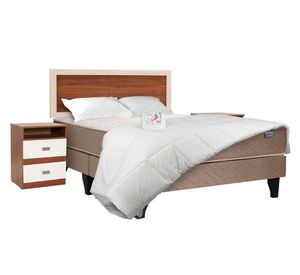 Cama europea 2 plazas x 190 cm Bamboo base dividida + set Alicante + textil Celta