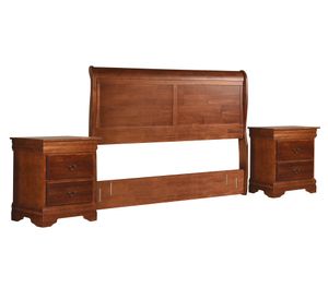 Set madera respaldo + 2 veladores Miro 2 plazas Cic