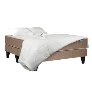Cama europea 2 plazas x 190 cm Bamboo base dividida + textil Celta