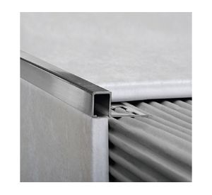 Guardacanto 12x10 mm x1,5 m Quadra cromo Atrim